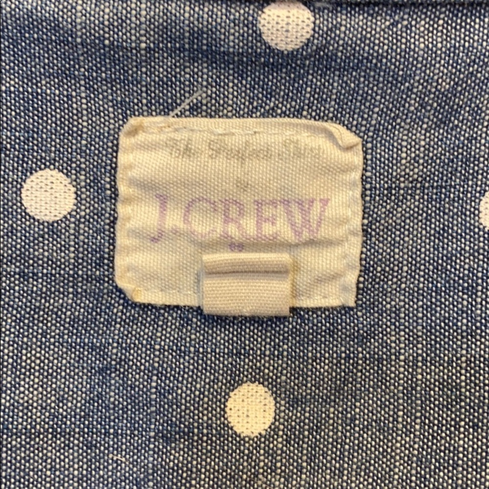 J. Crew Button-Down Polka Dot Chambray - image 3